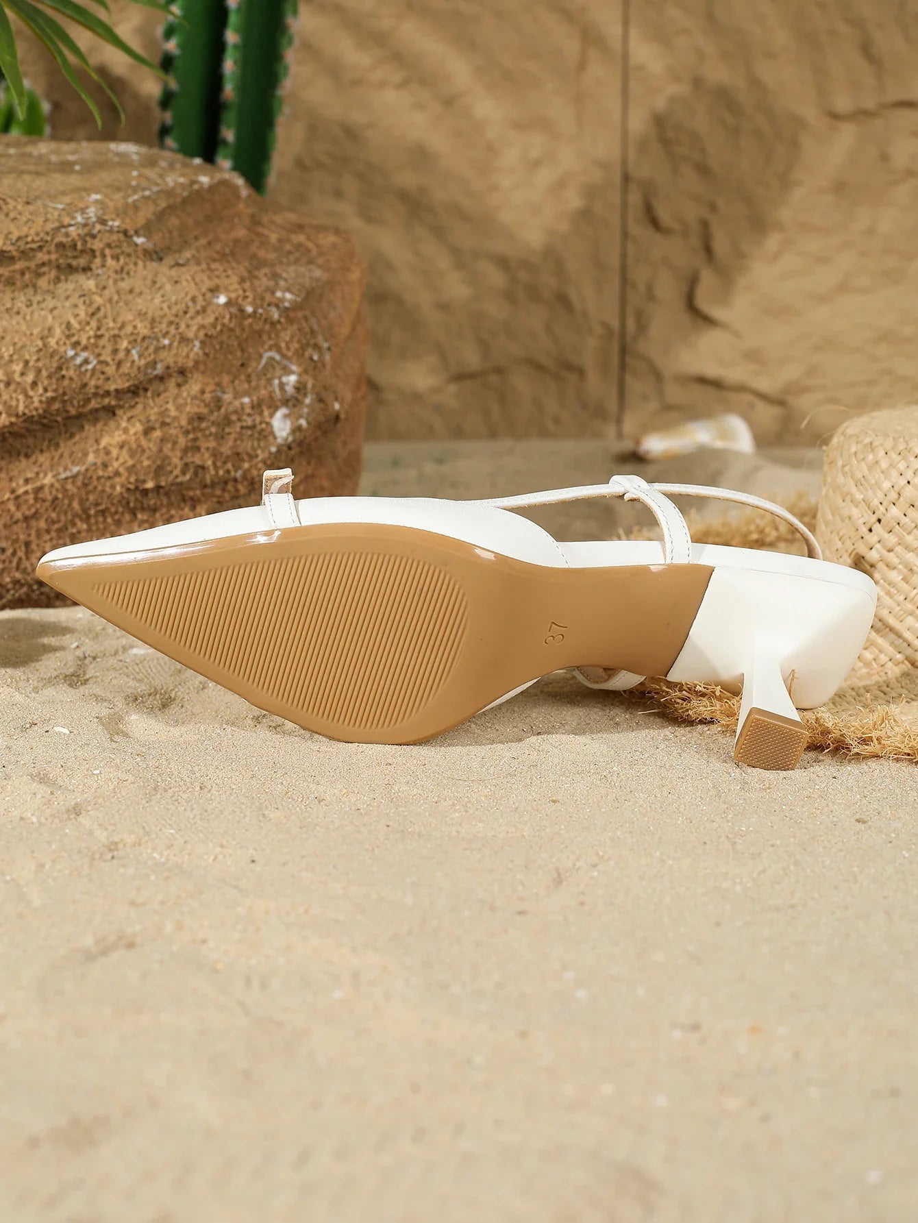 Pointed Toe Slingback Heels