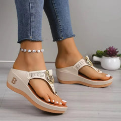 Slippers Rome Wedges Causal Platform Beach Slippers Female Plus Size 43 Comfortable Slides