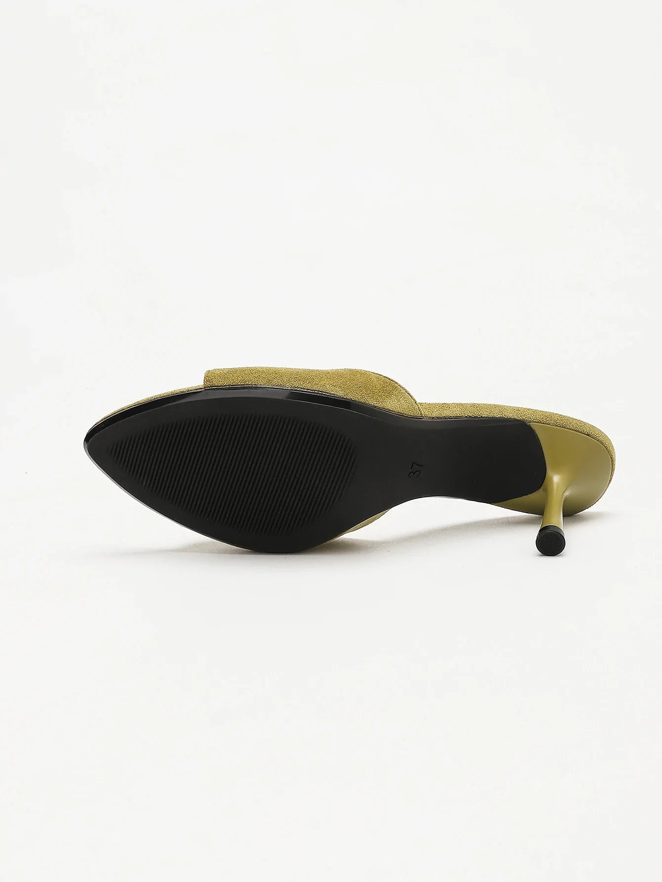 Suede Pointed Toe Stiletto Heel Mules Slippers