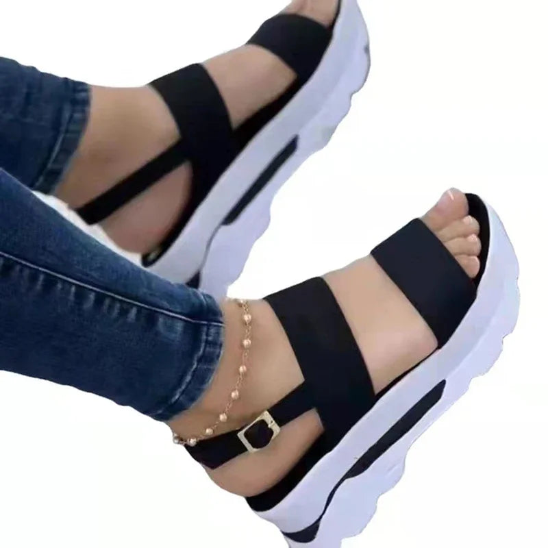 Wedges Sandals  Woman Low Platform Shoes Sandals Heeled Shoes Female Footwear Wedges Shoes