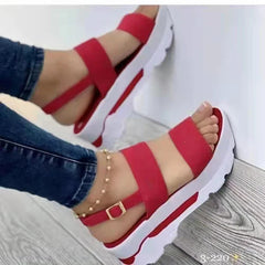 Wedges Sandals  Woman Low Platform Shoes Sandals Heeled Shoes Female Footwear Wedges Shoes