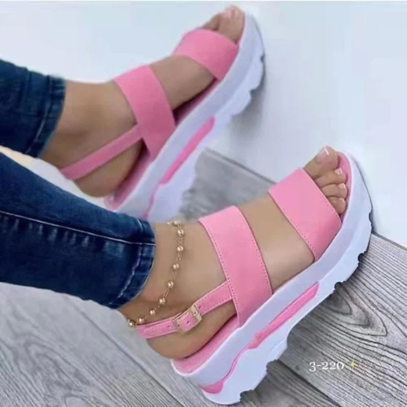 Wedges Sandals  Woman Low Platform Shoes Sandals Heeled Shoes Female Footwear Wedges Shoes