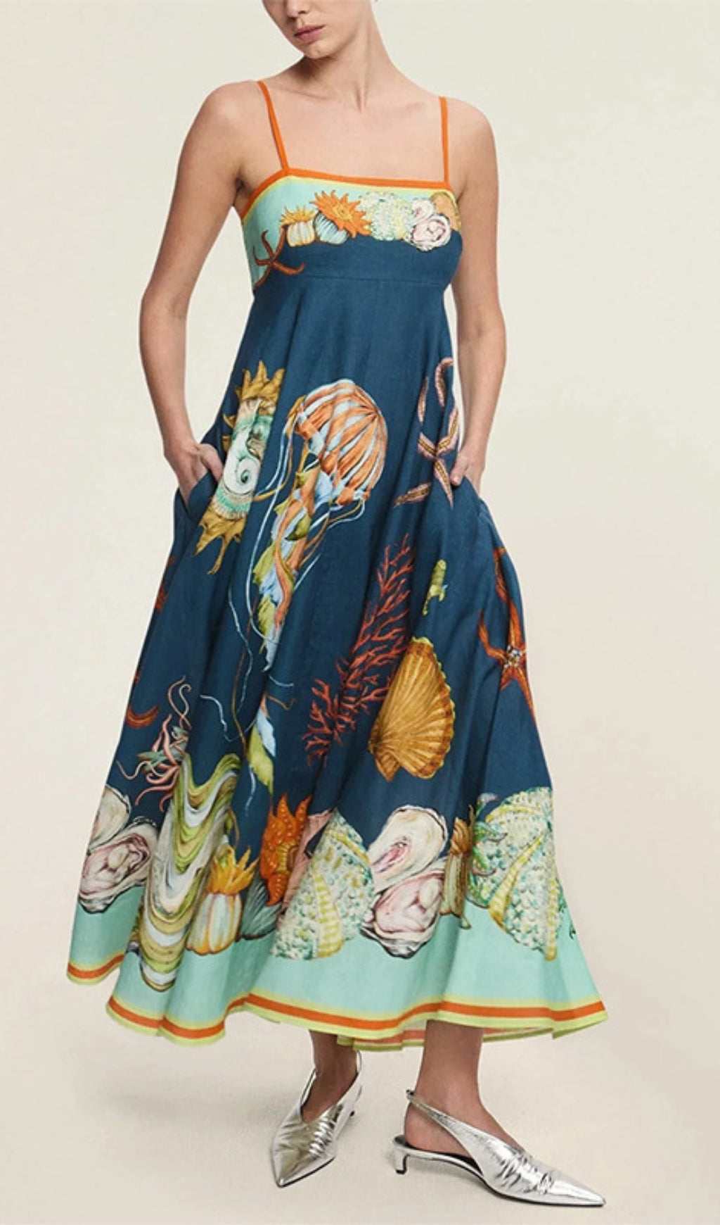 Ester Ocean's Embrace Strappy Maxi Dress