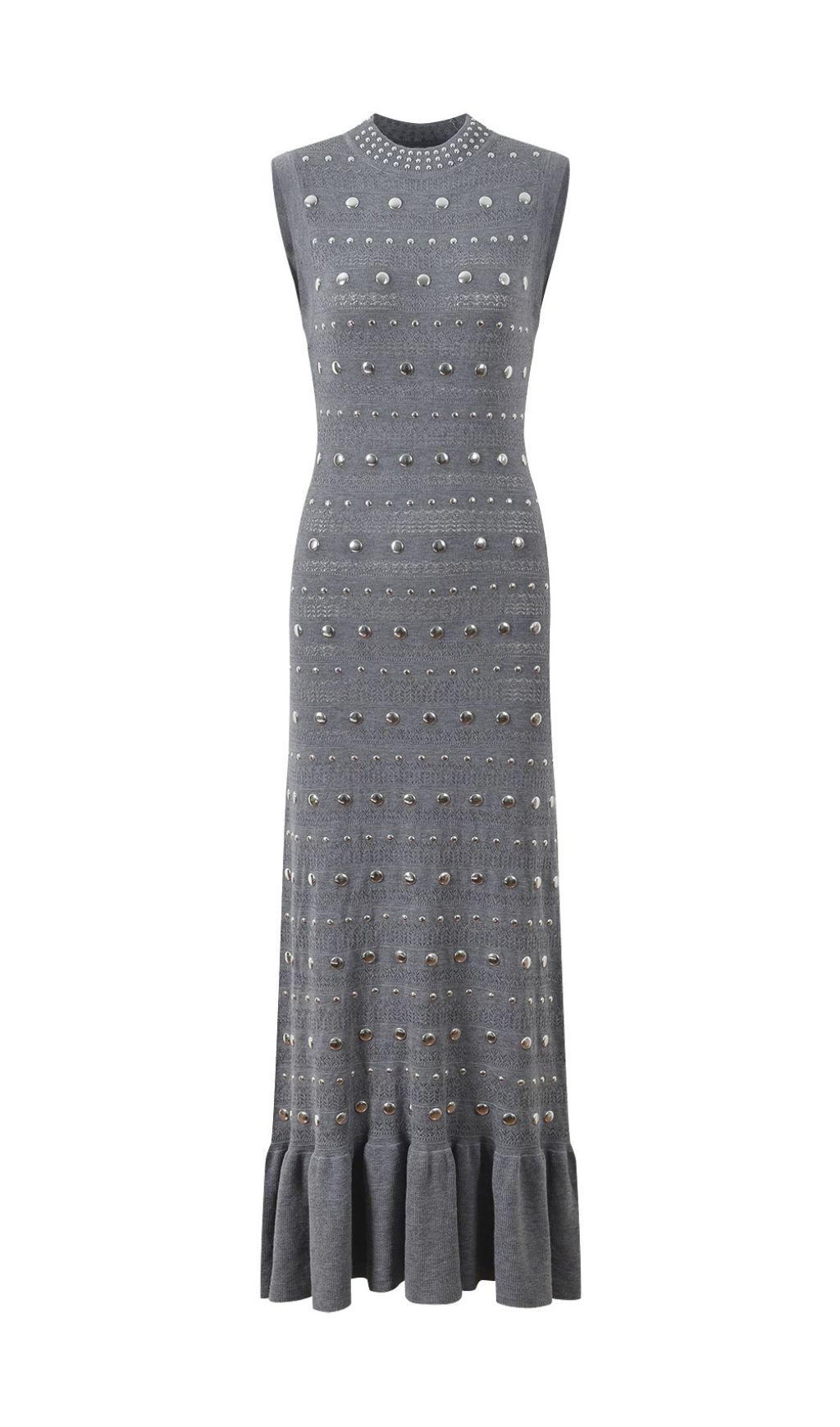 Venus Embellished Pointelle Knit Maxi Dress