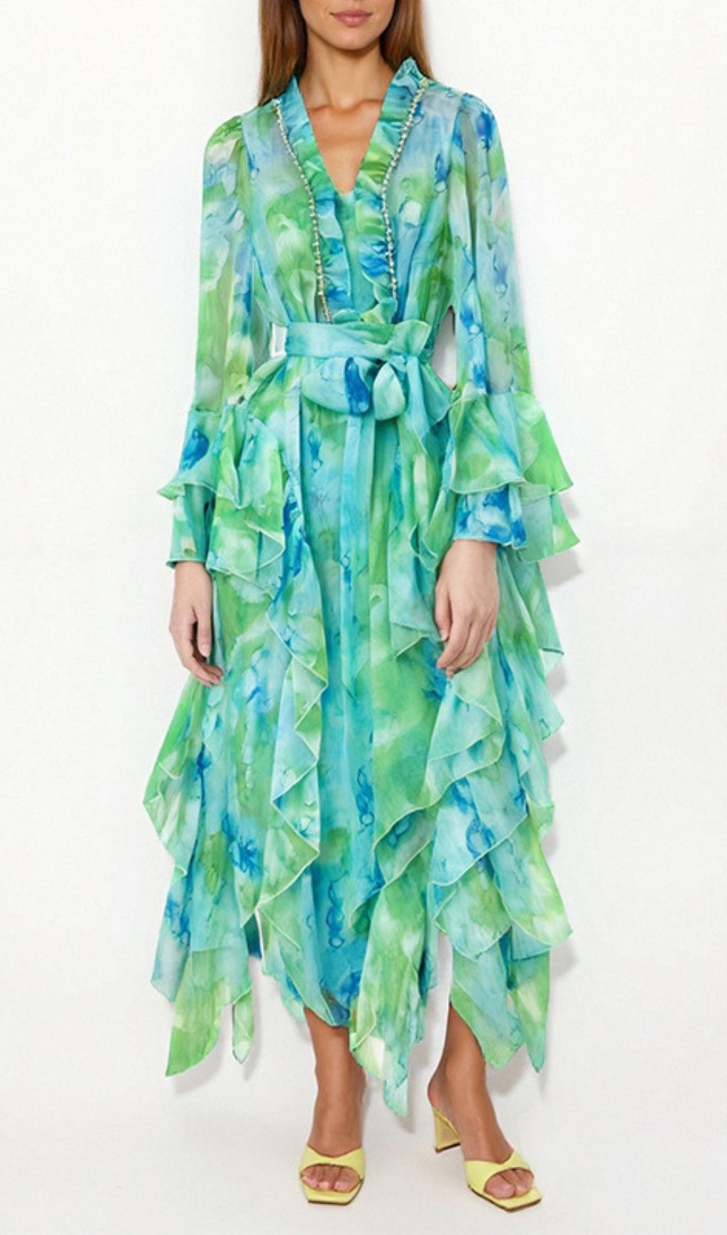 Gillian Bohemian Ruffle Maxi Dress