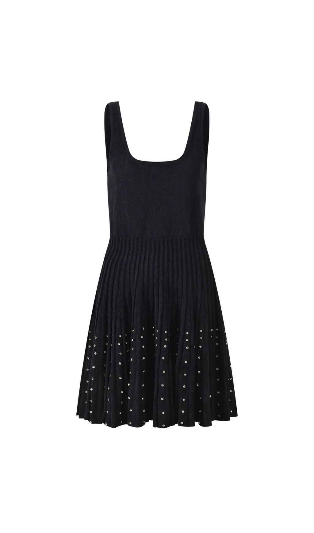 Aureline Crystal-Embellished Black Mini Dress