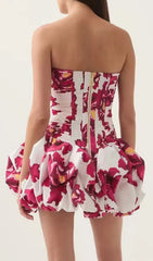 Ellen Floral Strapless Mini Dress