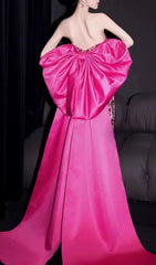 Famke Dazzling Strapless Floral Sequin Maxi Gown with Statement Bow