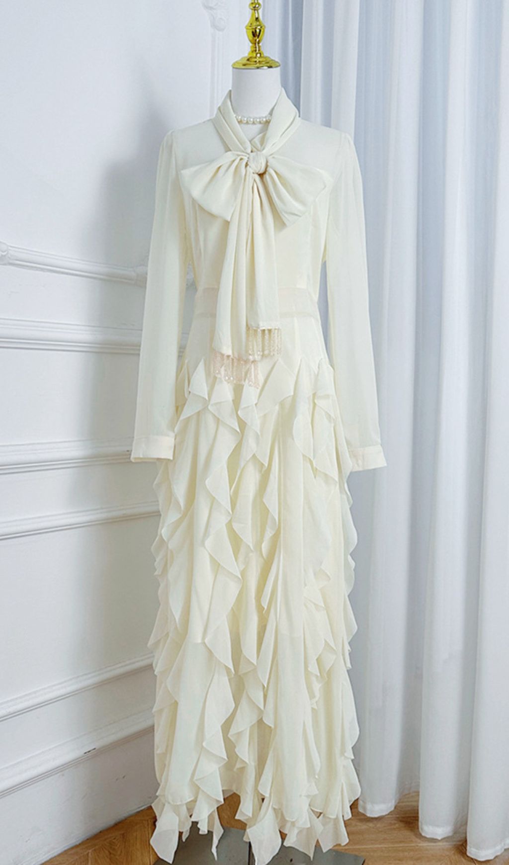 Isaak Ethereal Ruffle Maxi Gown