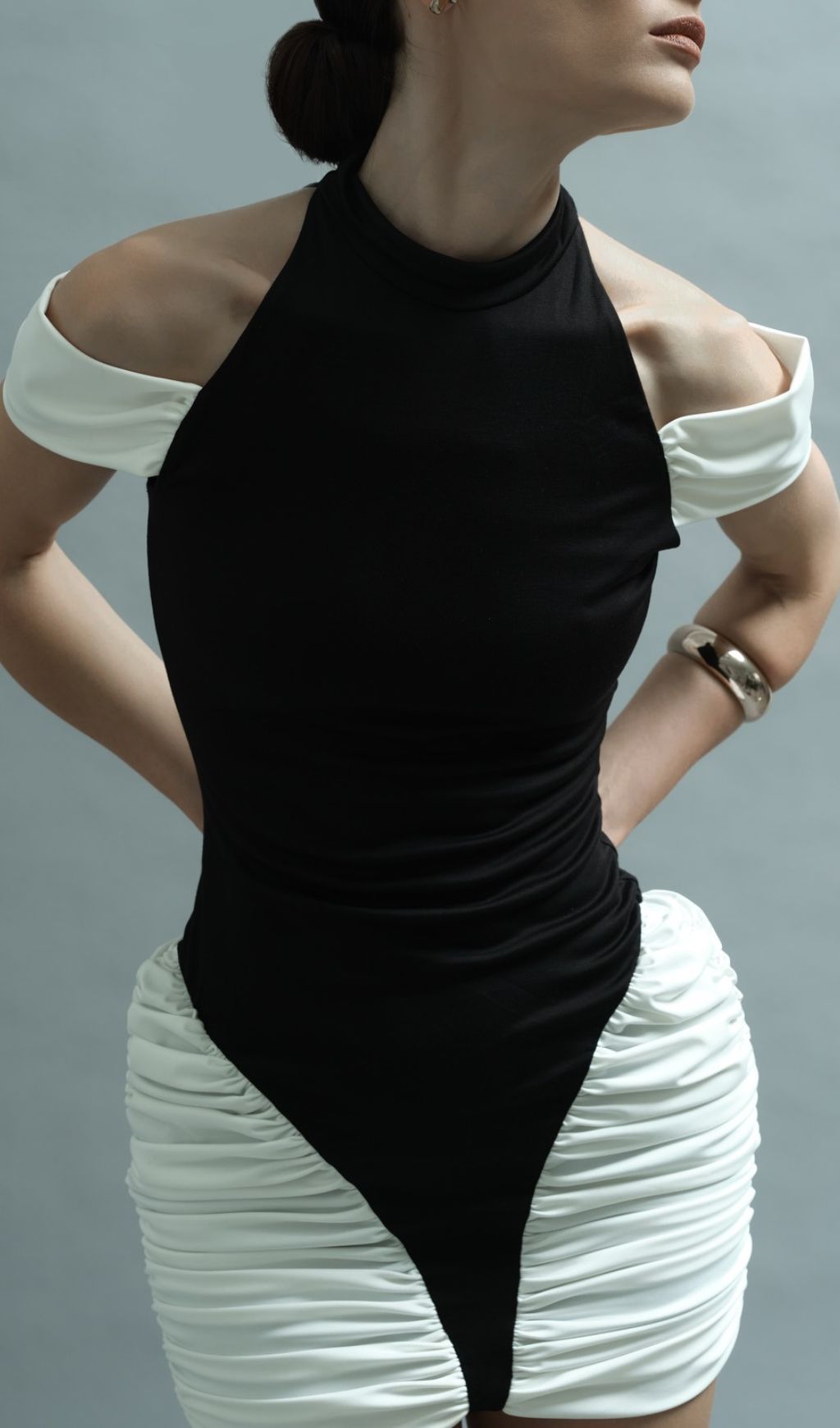 Hesperia Halter Ruched Mini Dress
