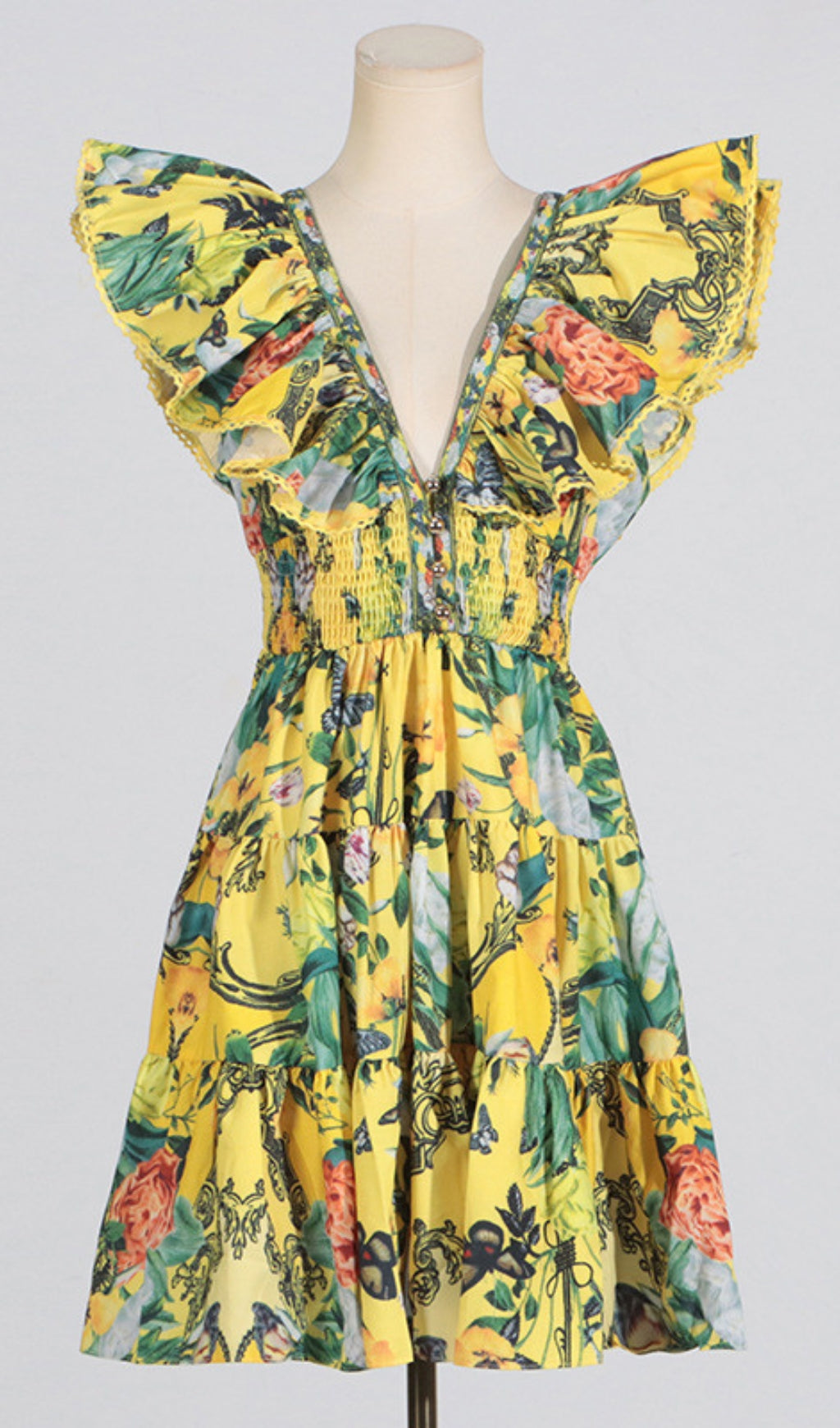 Cortez Floral Ruffle Mini Dress