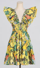 Cortez Floral Ruffle Mini Dress