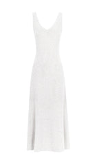 Elin Shimmering Diamond Embellished Maxi Dress