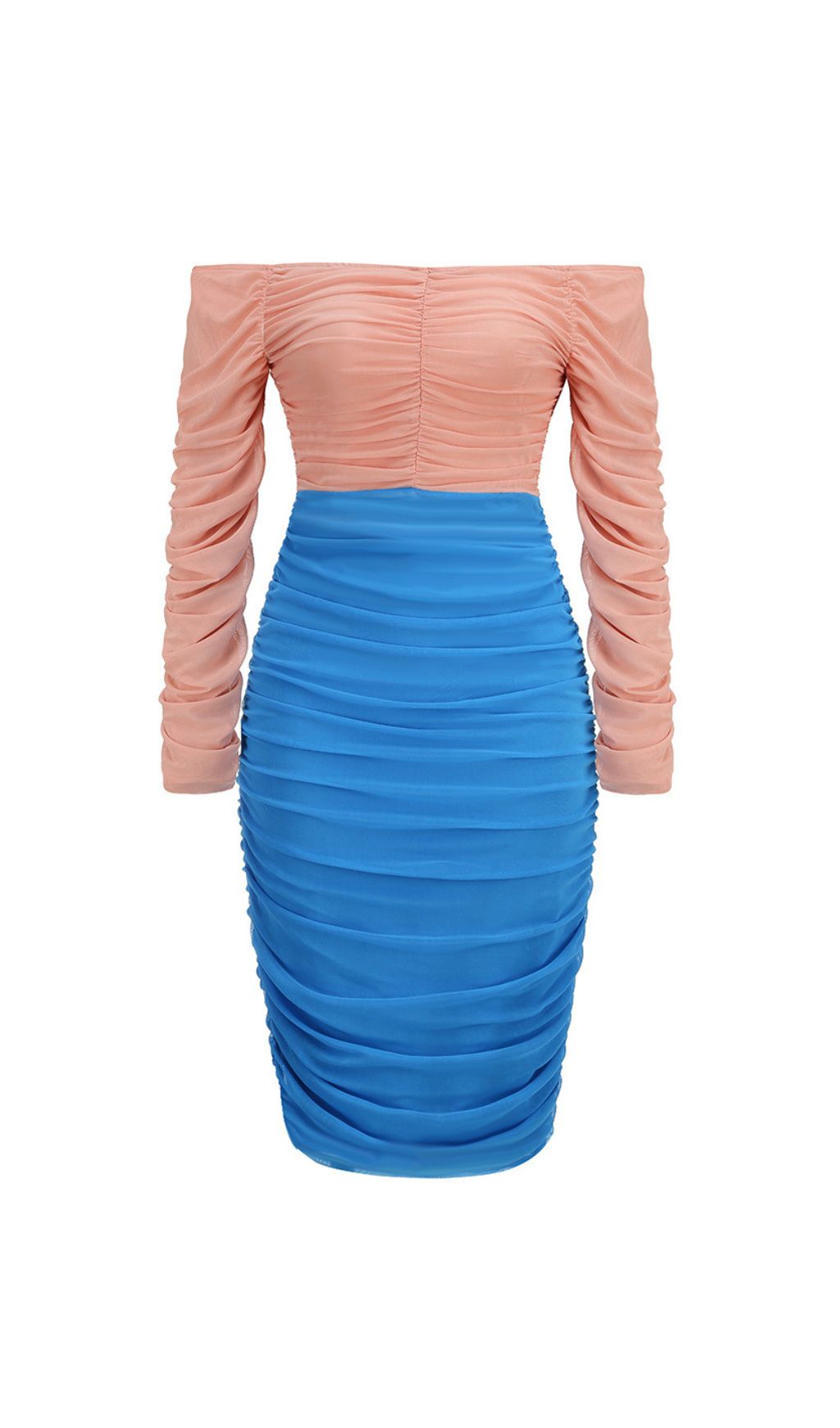 Jamari Effortlessly Chic Off-Shoulder Ruched Midi Dress