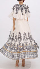 Faruq Pleated Floral Maxi Dress