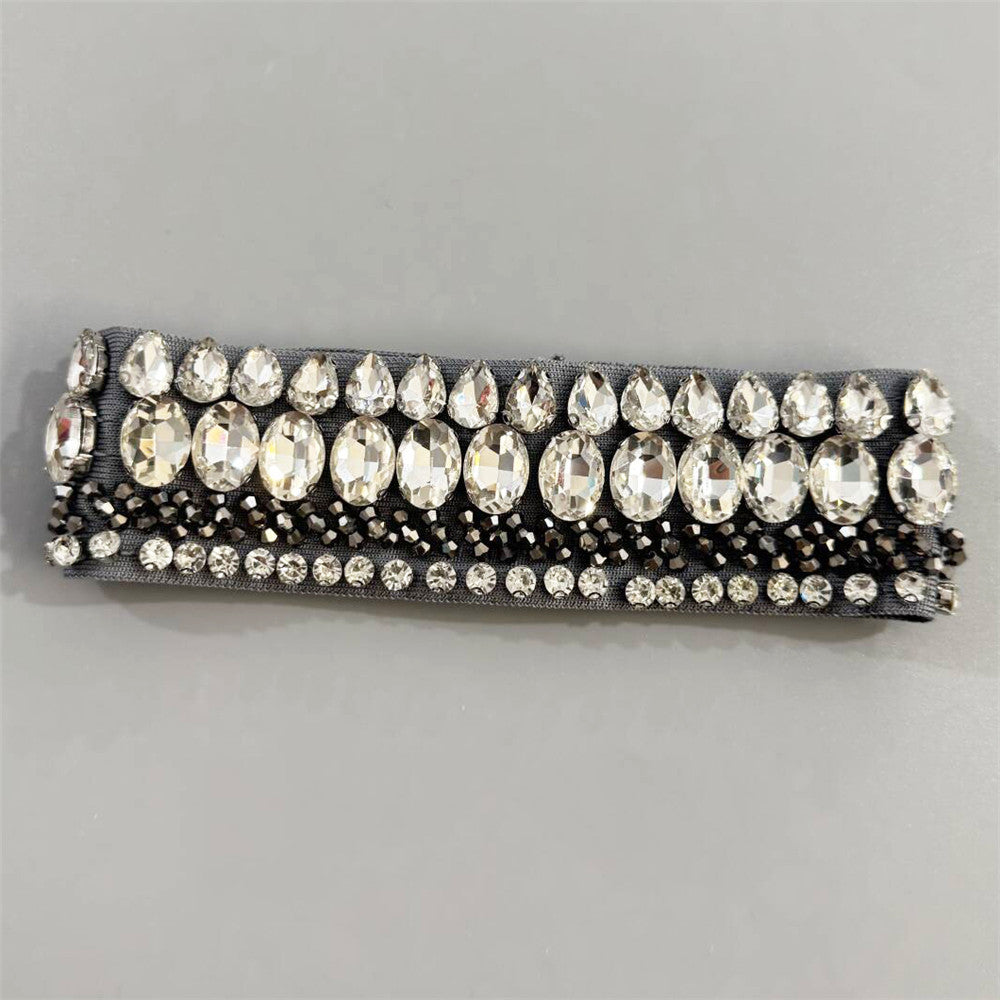 Grete Luxe Strapless Diamante Bandage Maxi Gown