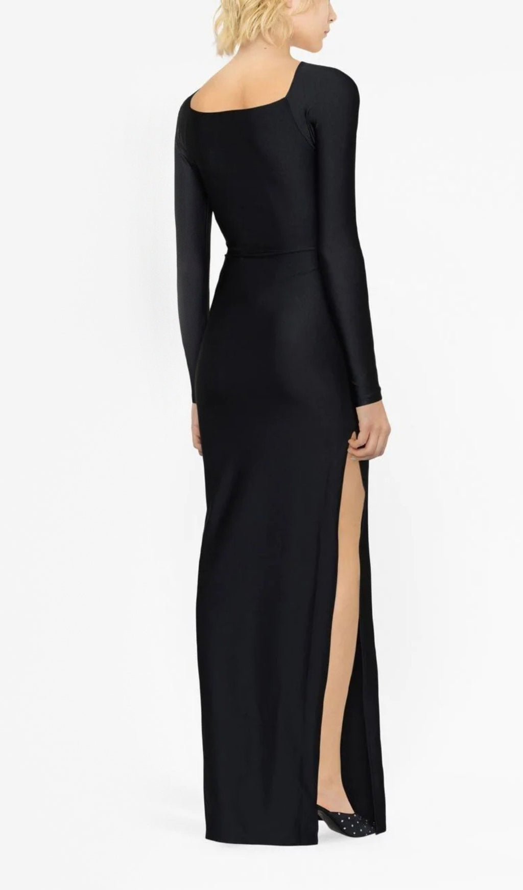 Glamorous Black Cut-Out Long Sleeve Maxi Dress