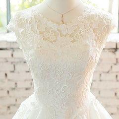 Simple White Cute Lace Short Graduation Dress