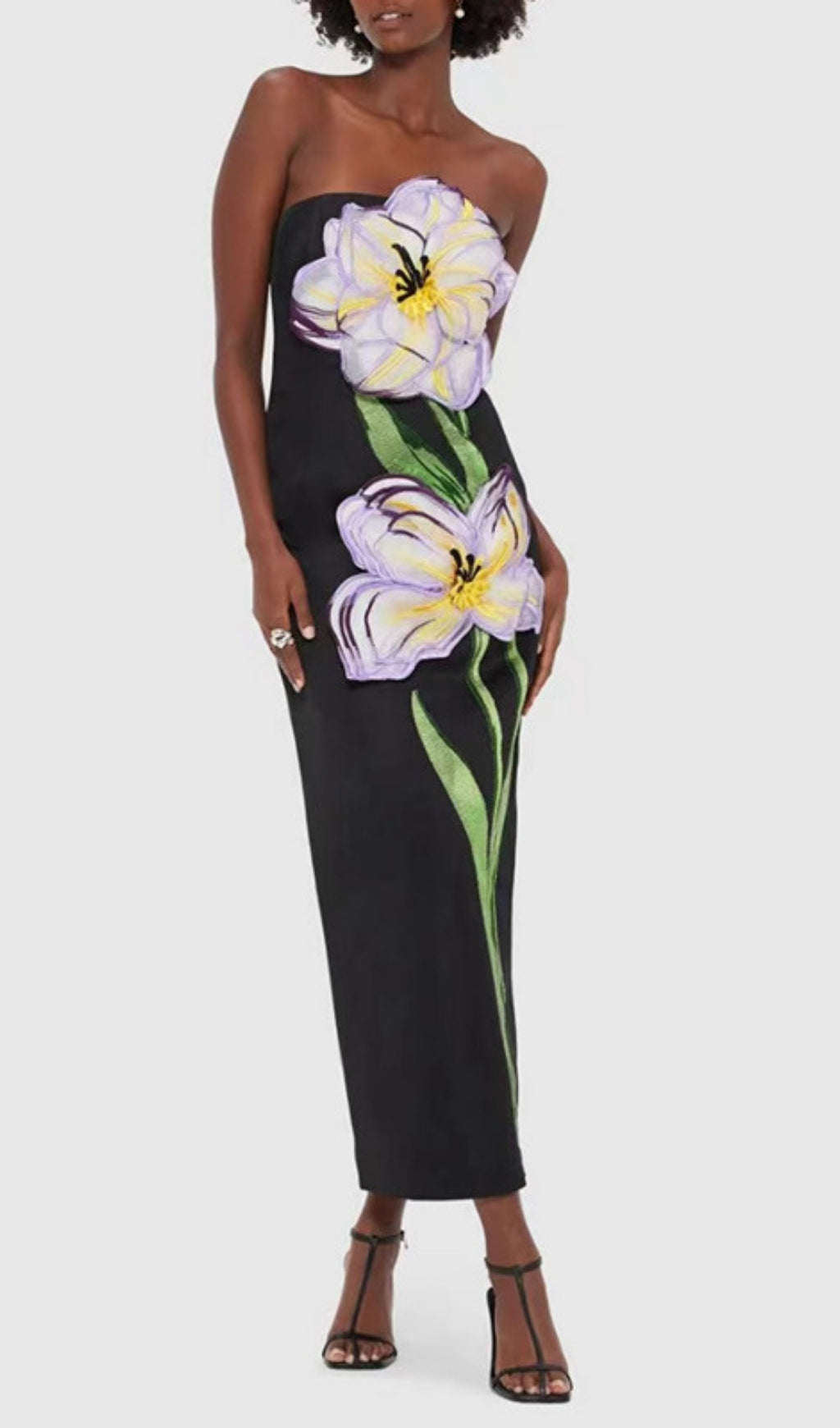 Radiant Bloom Strapless Maxi Dress