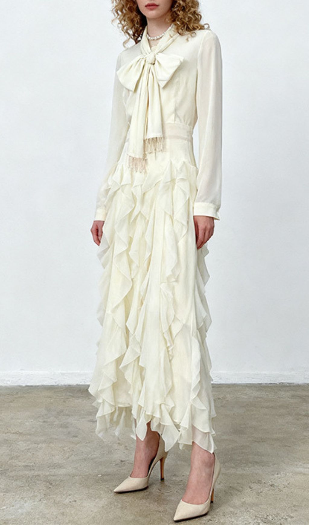 Isaak Ethereal Ruffle Maxi Gown