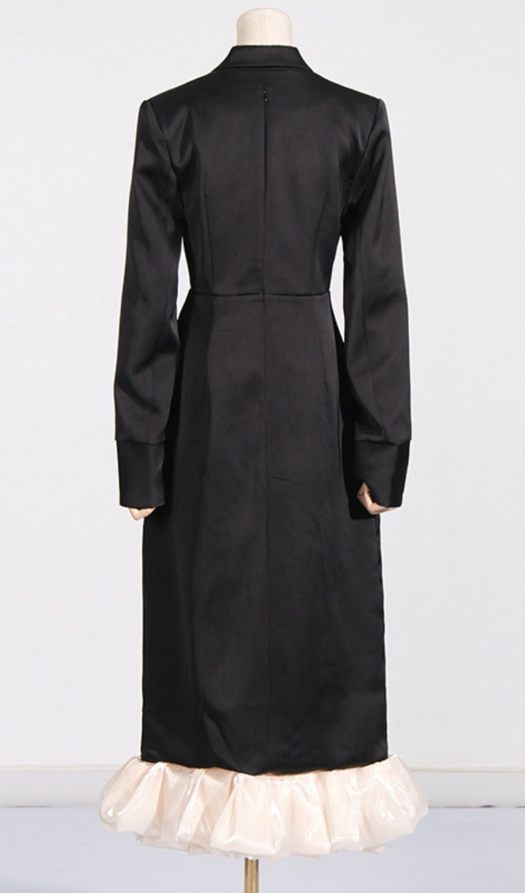 Jetta Black Sparkle & Ruffle Midi Dress