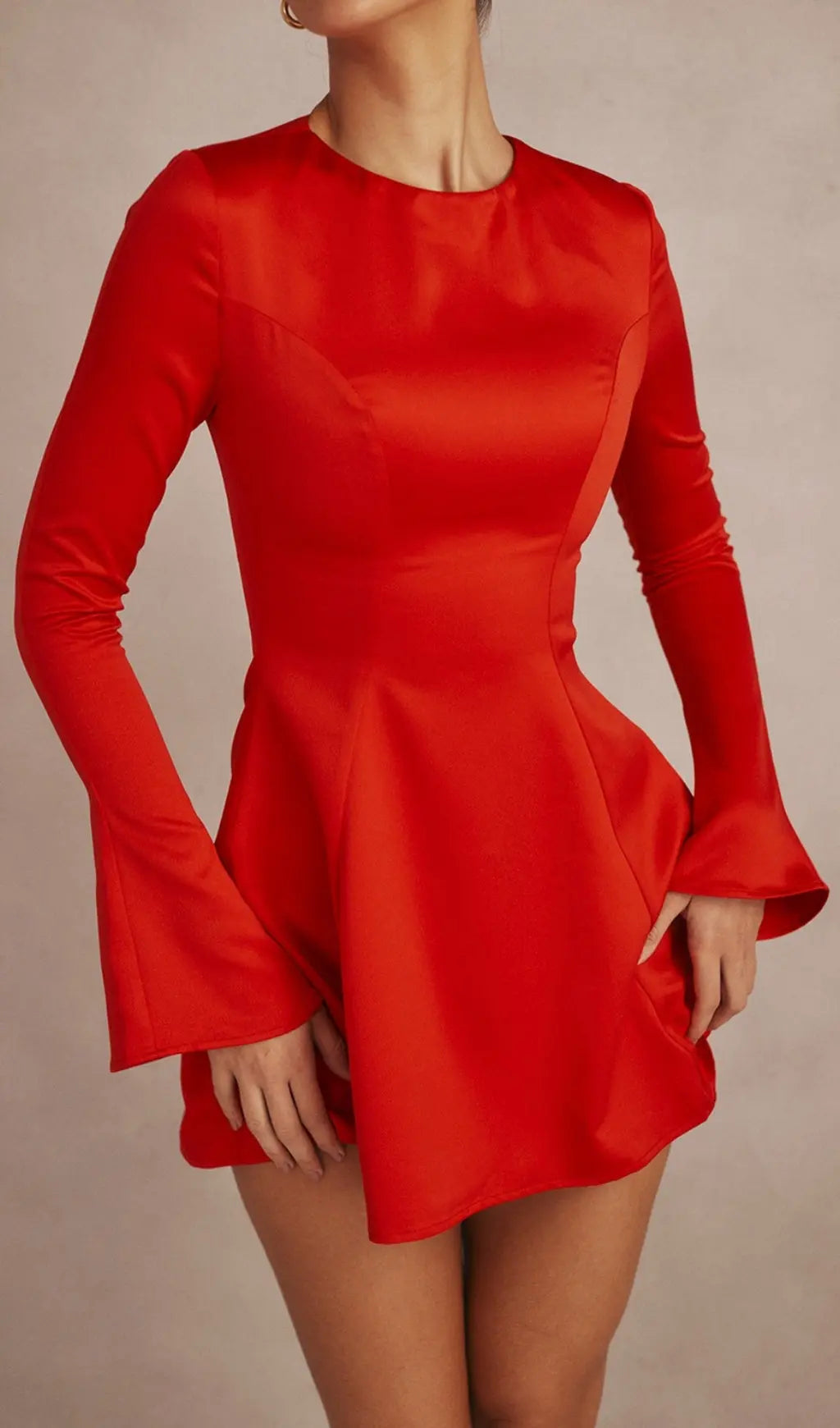 Siren Red Satin Mini Dress