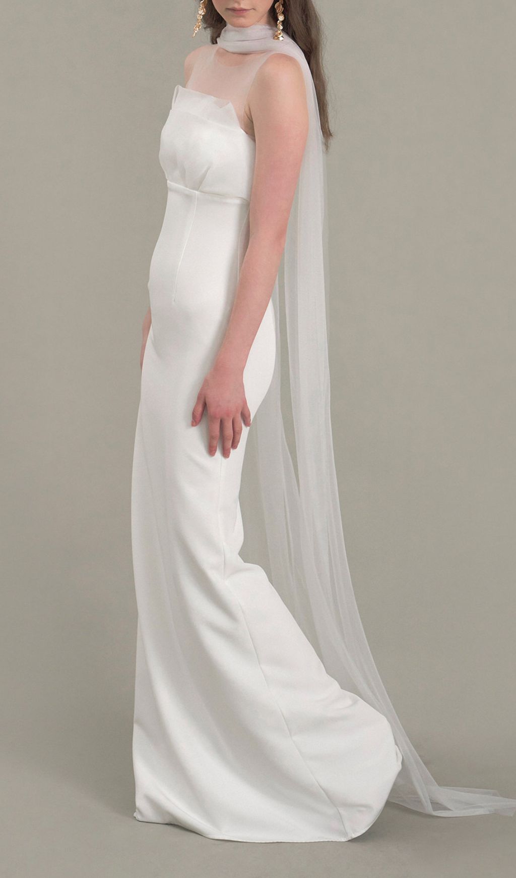 Jalene Timeless White Strapless Wedding Dress
