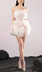Achit Dreamy Flower Bud Rainbow Mini Dress