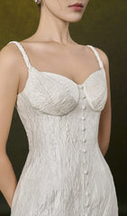 Enise Enchanting 3D Floral Bustier Midi Dress