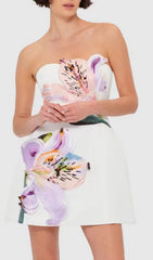 Huy White Strapless Mini Dress