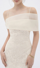 Gada Romantic Off-Shoulder Lace Maxi Dress