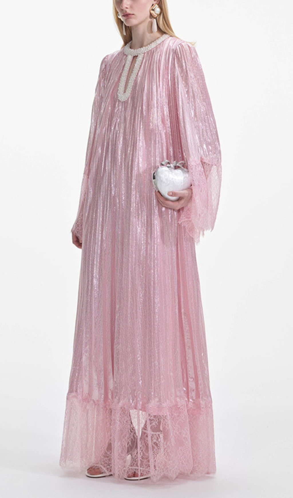 Dorotea Pink Shimmering Maxi Dress