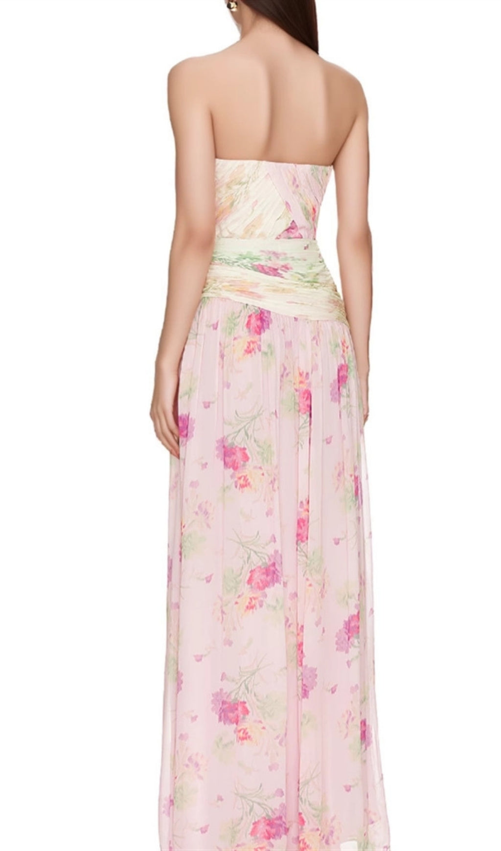 Erizelda Strapless Floral Maxi Dress