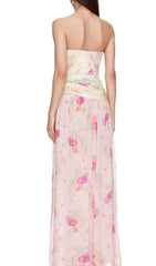Erizelda Strapless Floral Maxi Dress