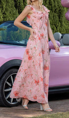 Delia Pink Floral Maxi Dress