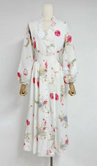 Edyta Whimsical Floral & Lace Midi Dress