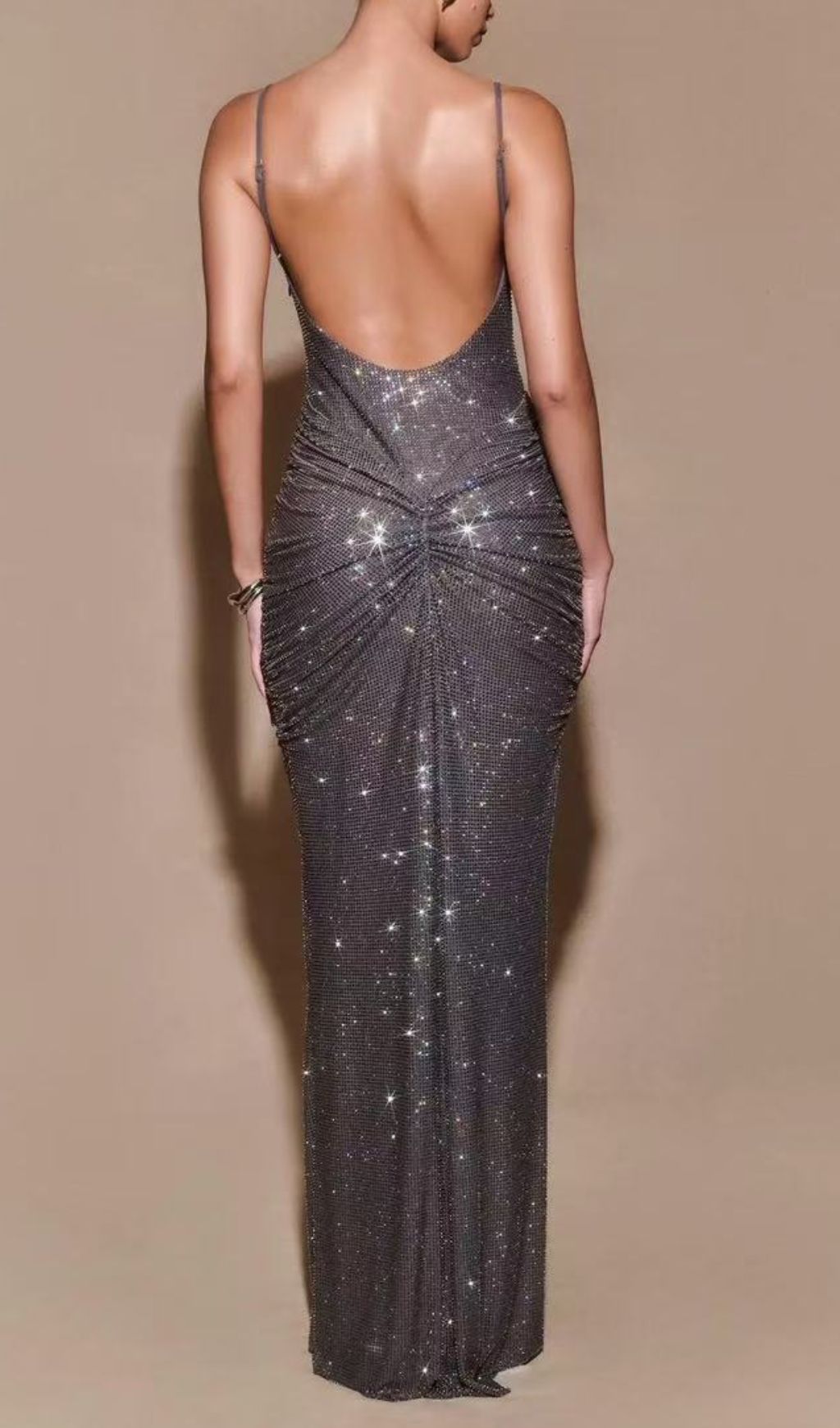 Itziar Diamante Ruched Maxi Dress