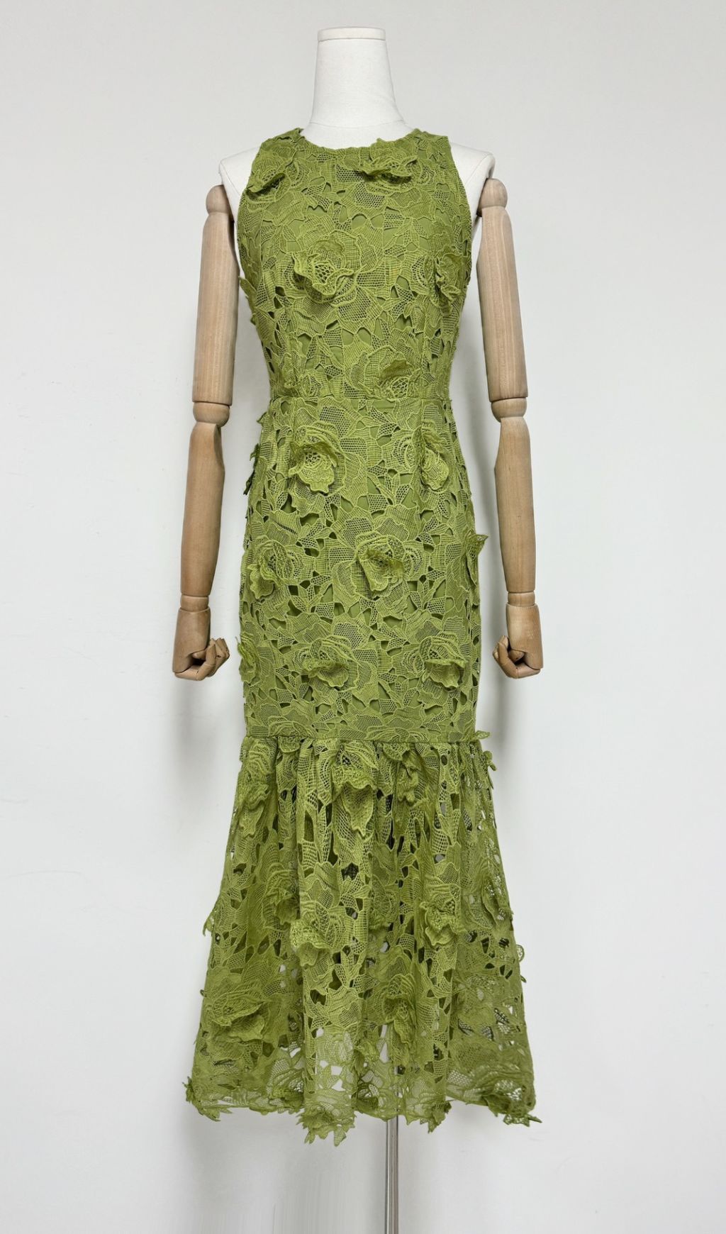 Geraldo Navy Blue 3D Floral Appliqu Maxi Dress