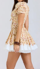 Frieda Floral V-Neck Mini Dress