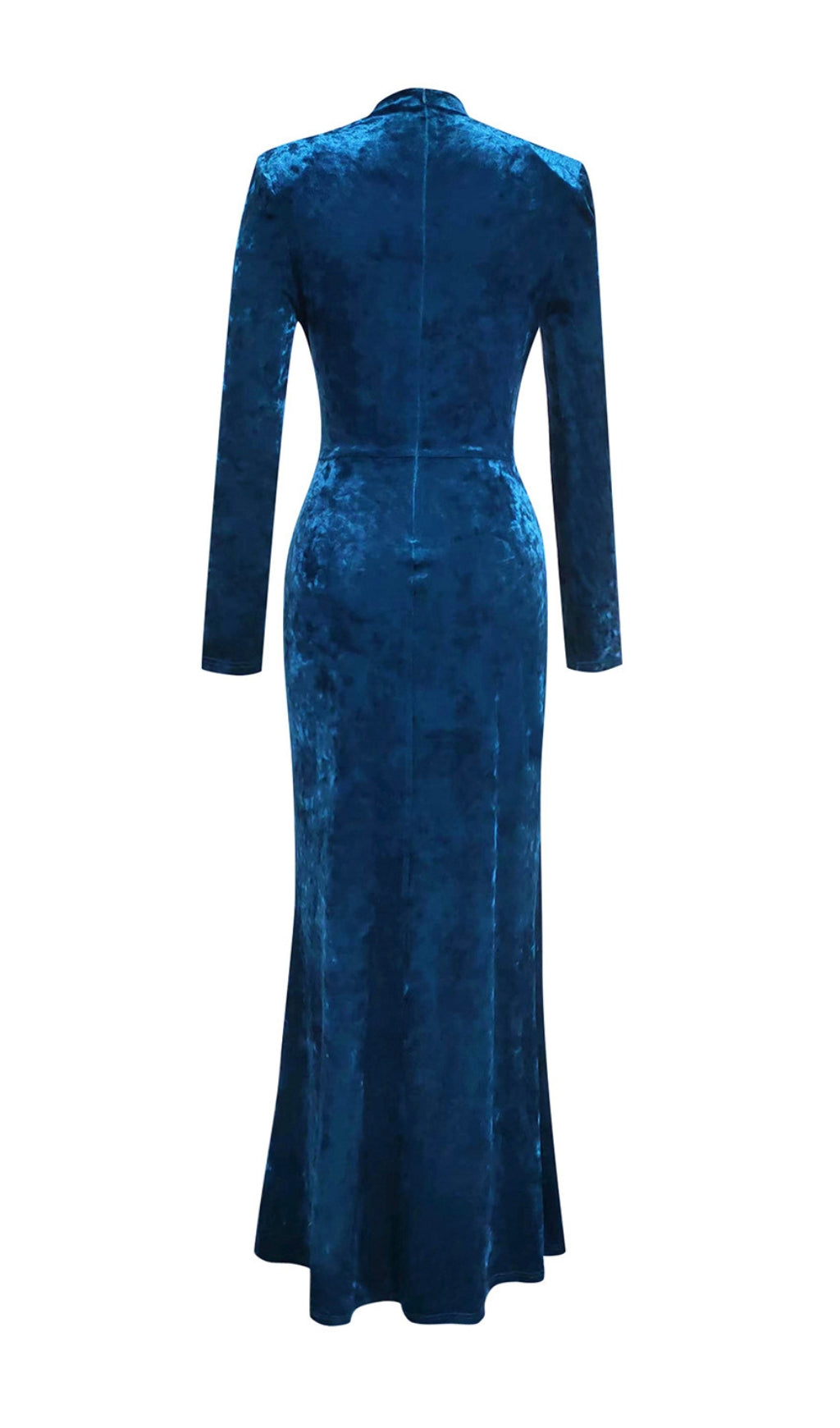 Bronka Glamorous Velvet Cutout Slit Maxi Dress