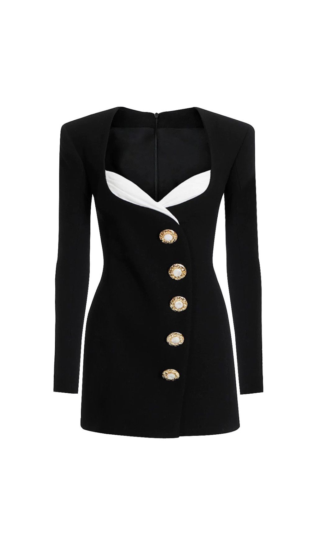 Ghazi Black Luxe Tailored Mini Dress