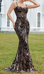 Evely Opulent Sequin Embellished Maxi Dress