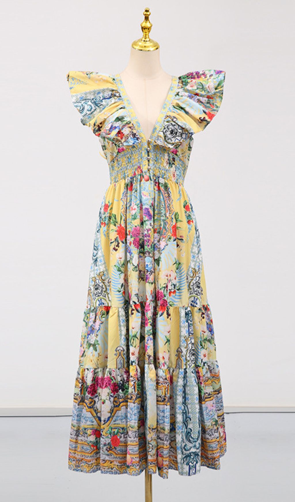Gelsey Vibrant Floral Maxi Dress