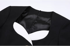 Ghazi Black Luxe Tailored Mini Dress