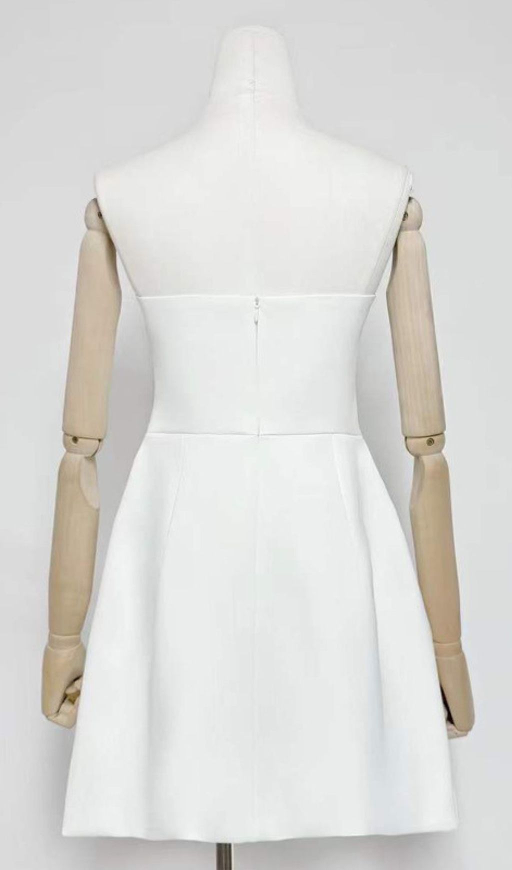 Huy White Strapless Mini Dress