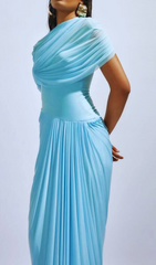 Haylie Pleated & Draped Maxi Dress