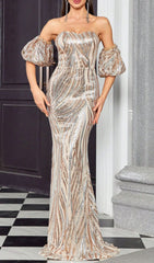 Hakeem Glamour Sequin Maxi Dress