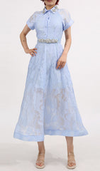 Finley Blue Crystal Embellished Midi Dress