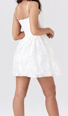 Chic Bryndis White Floral Corset Mini Dress