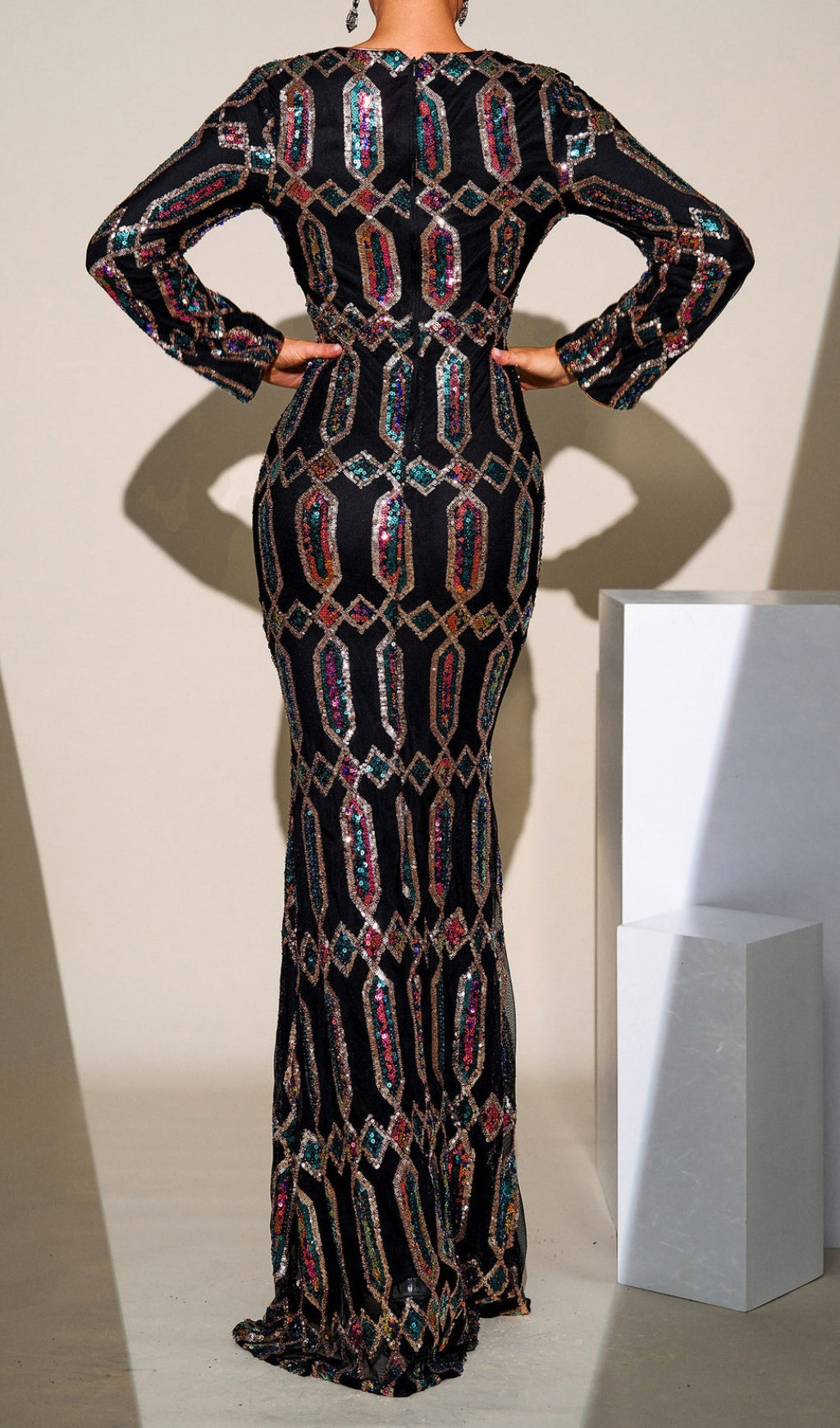 Clee Dazzling Sequin Maxi Dress